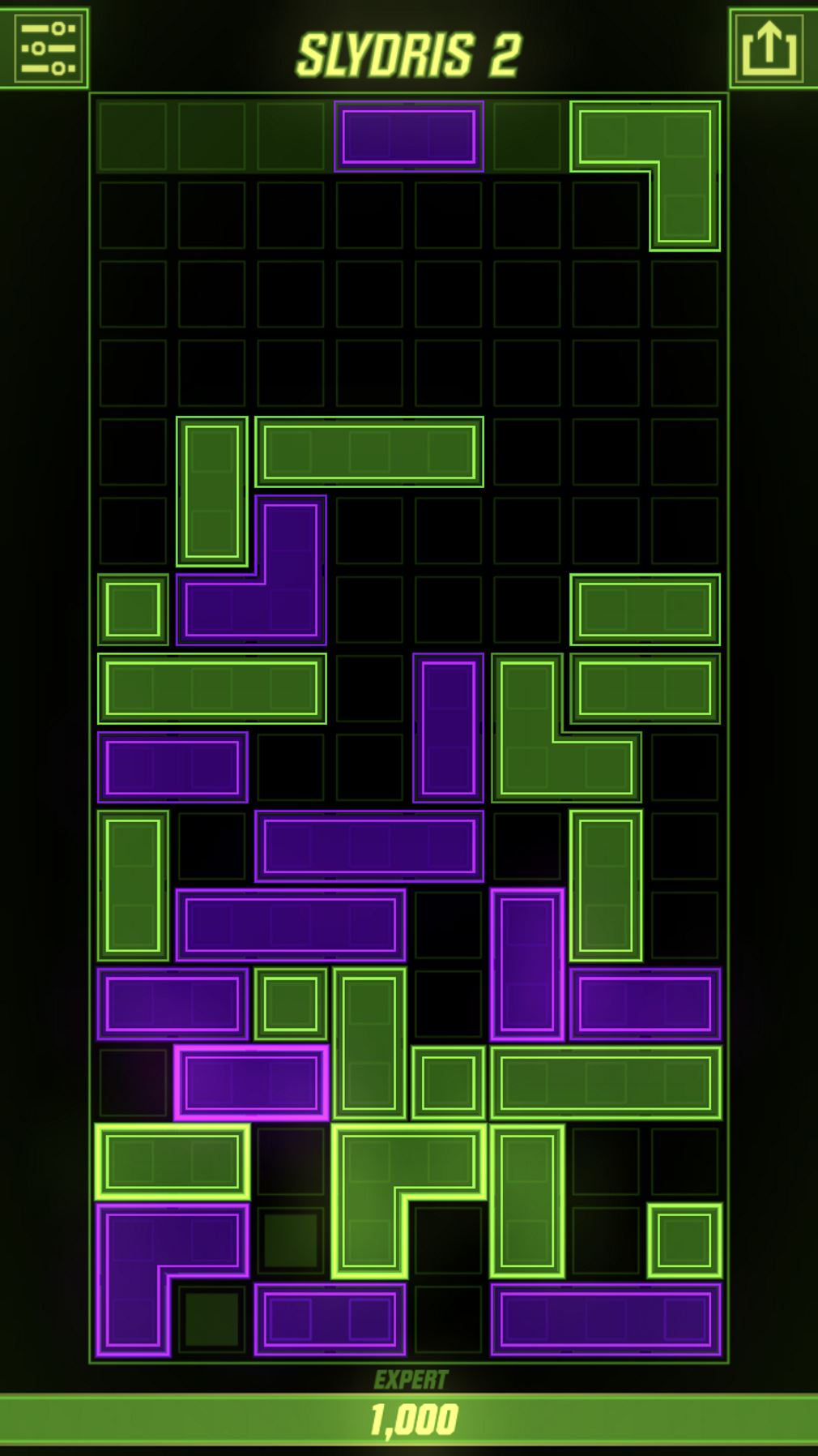 Slydris 2 is a Tetris-style block puzzle game designed for touch-screen phones