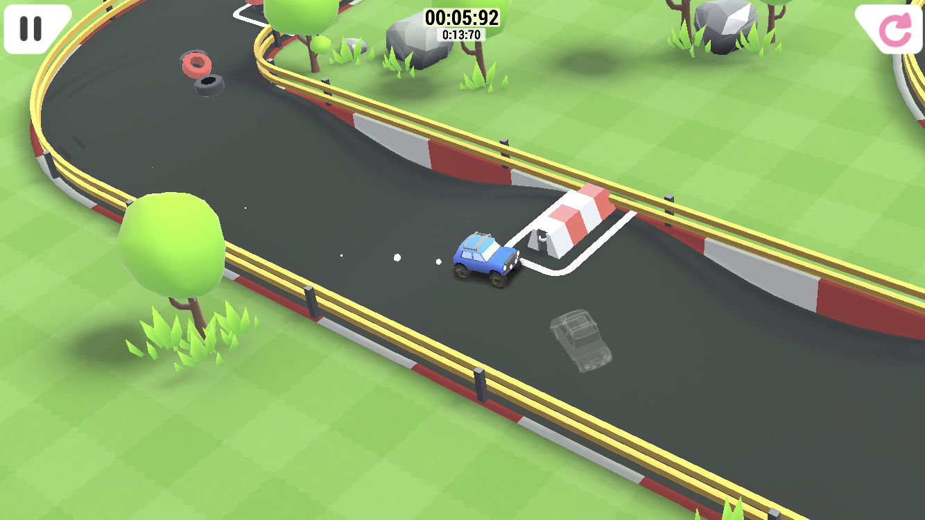 Best Rally iOS review screenshot - The ghost does better