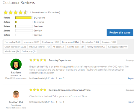 Nintendo Switch reviews
