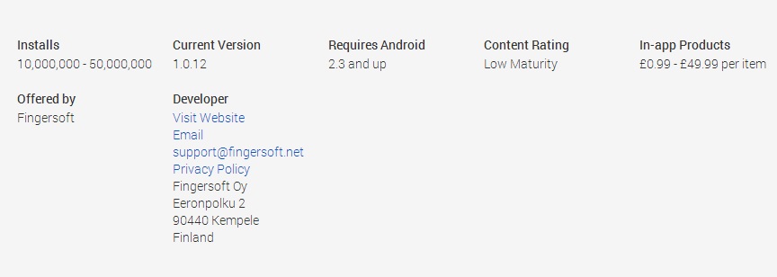 Google Play IAP range