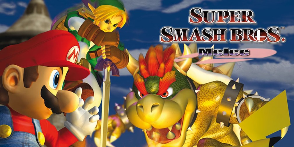 Super Smash Bros. Melee artwork showing Bowser, Link, and Mario