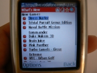 How to find games on Vodafone Live 03