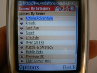 How to find games on Vodafone Live 04