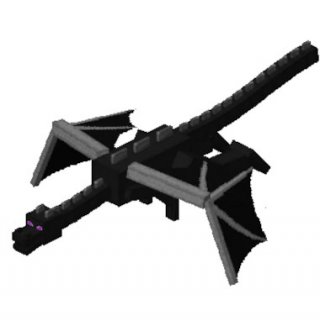 Black Dragon flying - Minecraft