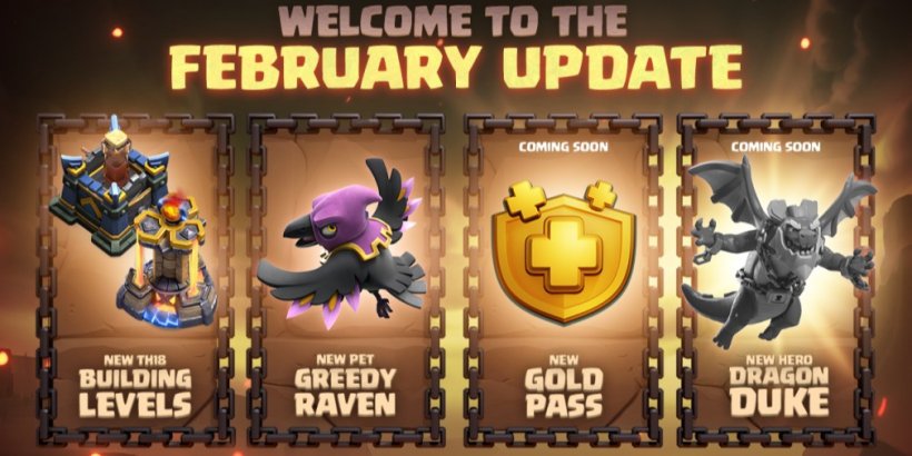 Clash of Clans February update adds Gold Pass rework, Dragon Duke event, and Town Hall 18 upgrades