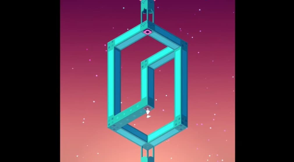 mysterious blue cube-like structure that creates an illusion