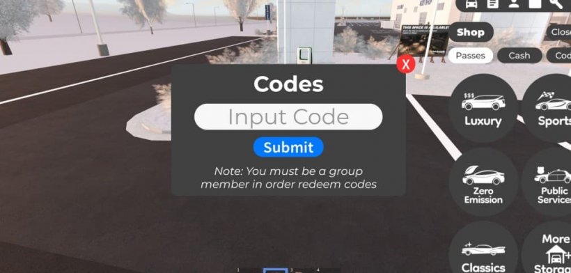 Greenville code redemption window in roblox
