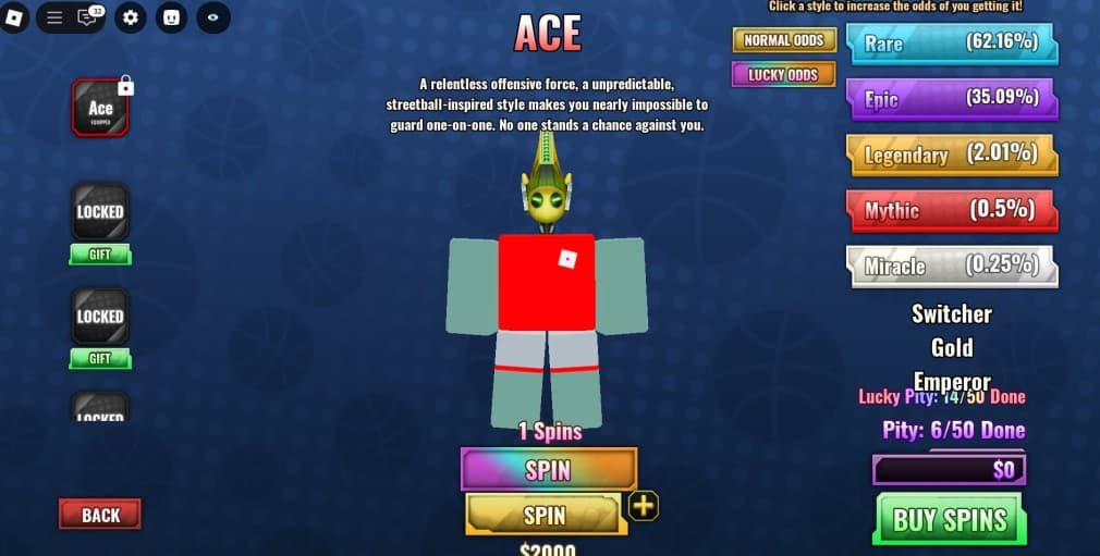 ace style in basketball zero