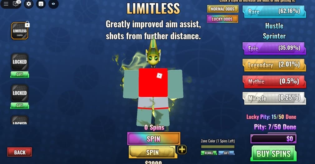 limitless zone in basketball zero