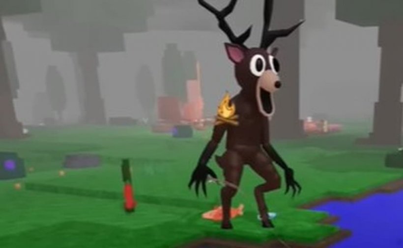 deer monster standing around the camp moments before attacking