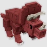 blocky brown triceratops