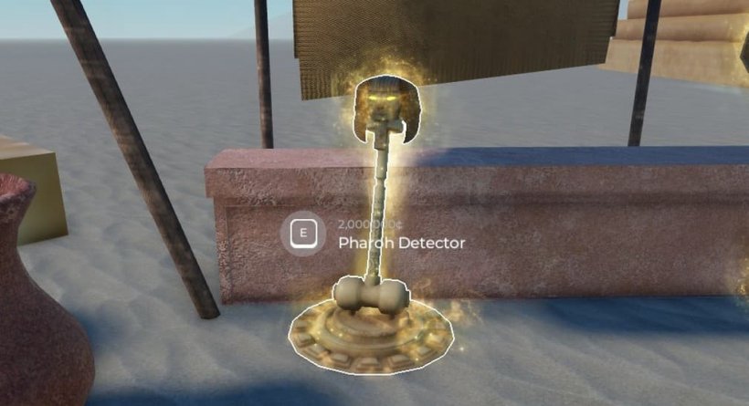 pharaoh detector a metal detector with a pharaoh head on the handle