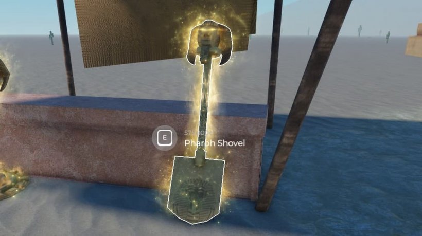 the pharaoh shovel, shovel with a pharaoh head