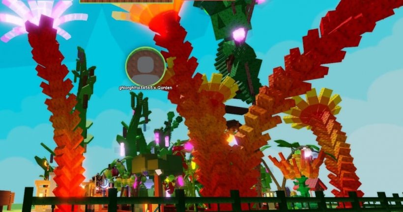 garden with lots of mutated plants