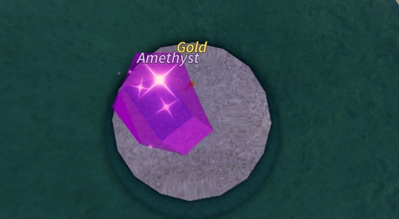 amethyst and gold panned from the sand