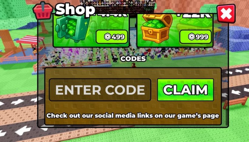 code redeem window in the shop