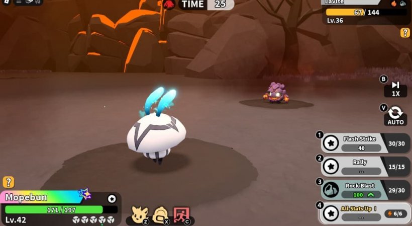 farming lavite in lava crag with prismatic mopebun