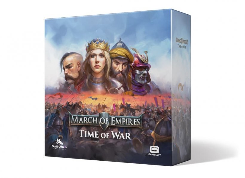 A mockup of the March of Empires: Time of War box
