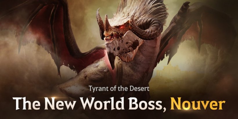 Black Desert Mobile introduces its latest world boss, a ferocious dragon named Nouver