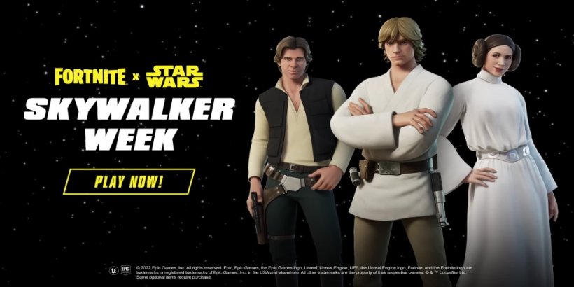 Fortnite's Skywalker Week event introduces iconic skins from Star Wars' Original Trilogy