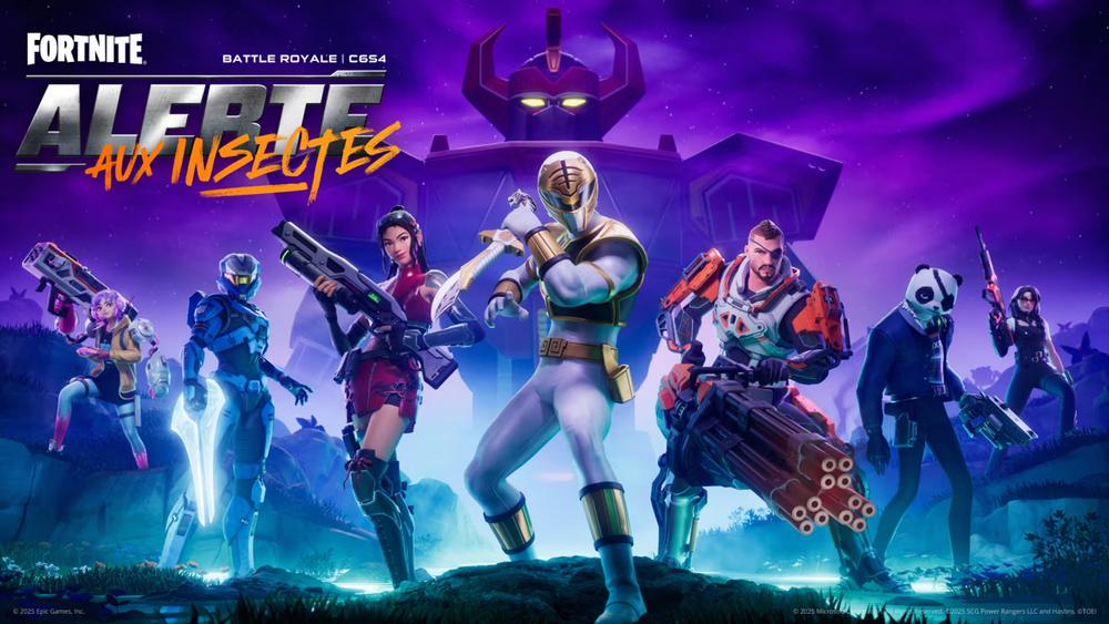 Artwork promotionnel en français de la saison Chasse aux insectes de Fortnite