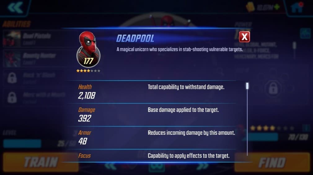 deadpool in marvel strike force