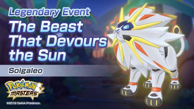 Pokemon Masters sees the return of the Solgaleo legendary event alongside a Bug-Type training event today