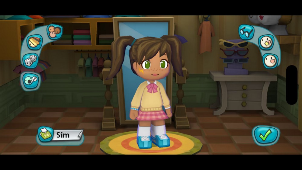 Screenshot de personnalisation d'un personnage de MySims