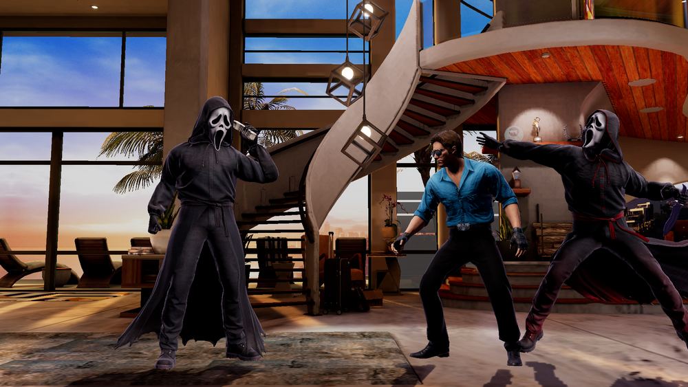 Ghostface dans la maison de Johnny Cage dans Mortal Kombat Mobile