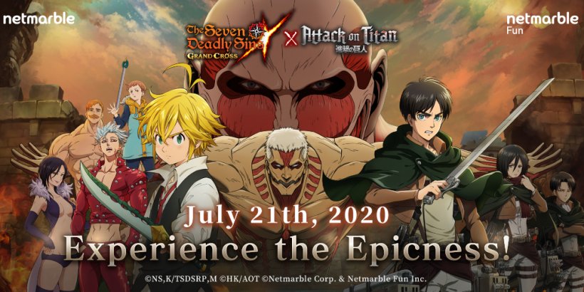 The Seven Deadly Sins: Grand Cross launches its Attack on Titan crossover event today