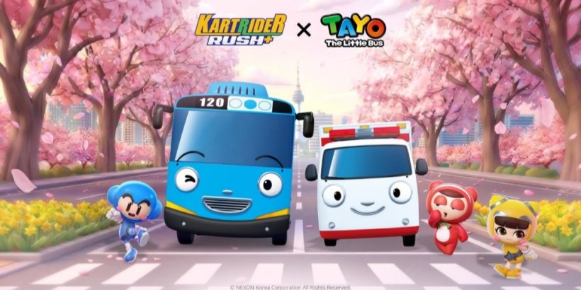 KartRider Rush+ teams up with Tayo the Little Bus for colourful crossover