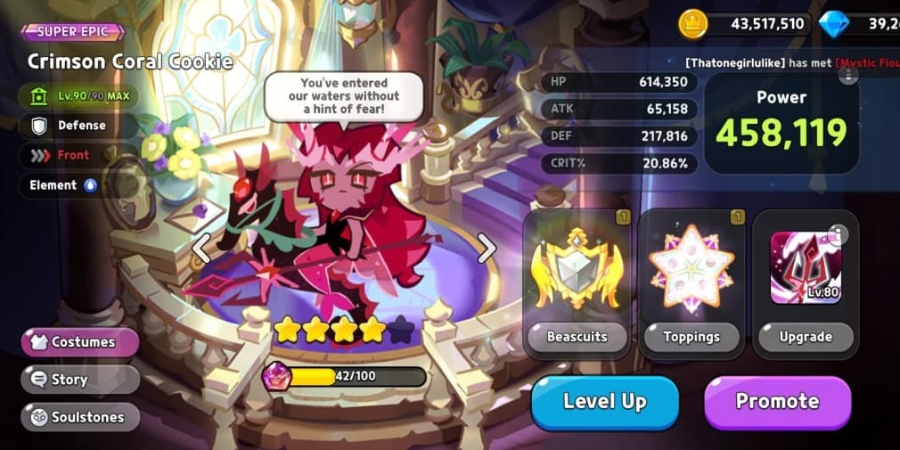 Cookie Run Kingdom : guide des Toppings et Beascuits pour Crimson Coral Cookie