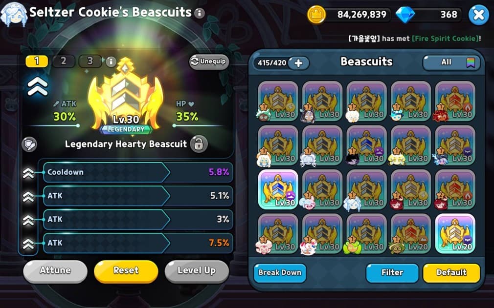 best stats on a beascuit for seltzer cookie