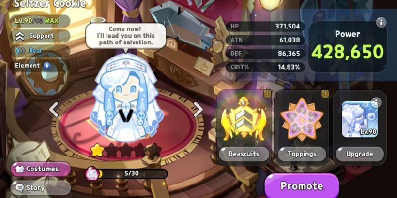 Cookie Run Kingdom: Seltzer Cookie Toppings and Beascuits guide