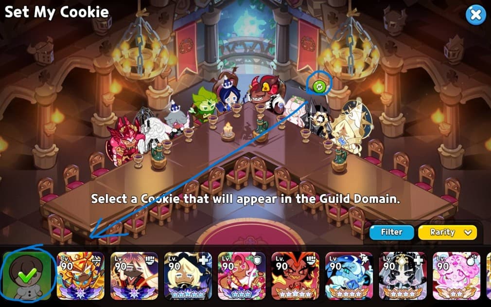 steps to change your cookie to my cookie in guild hall