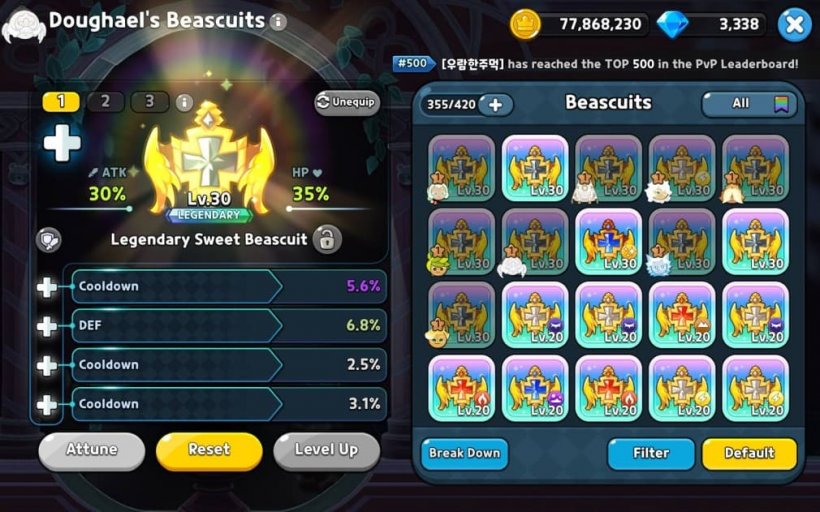 beascuit with cooldown for doughael