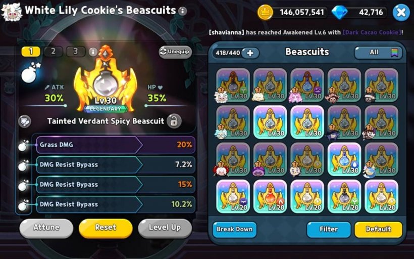 white lily cookie beascuit with grass damage