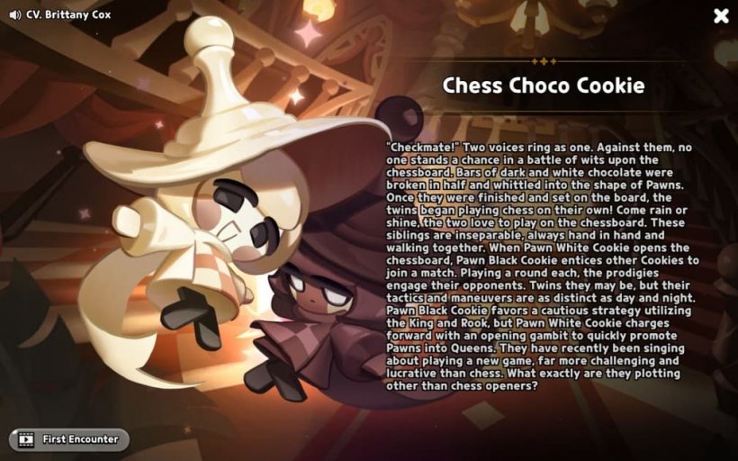 story of chess choco cookie the twins