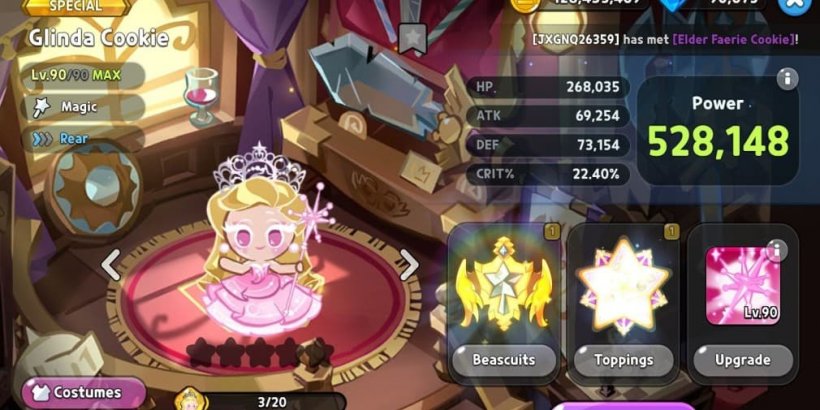 Cookie Run Kingdom: Glinda Cookie Toppings and Beascuits guide [WICKED x CRK]