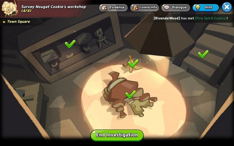 nougat cookie collapsed and clues