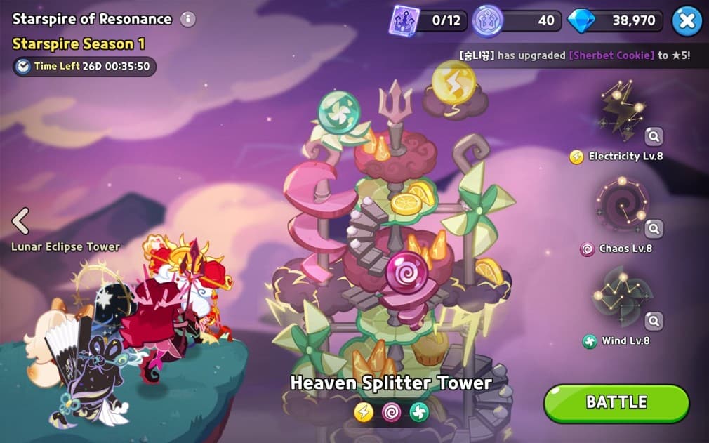 heaven splitter tower in crk with electricity chaos and wind