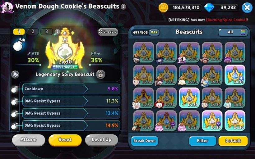 best beascuit build for venom dough cookie