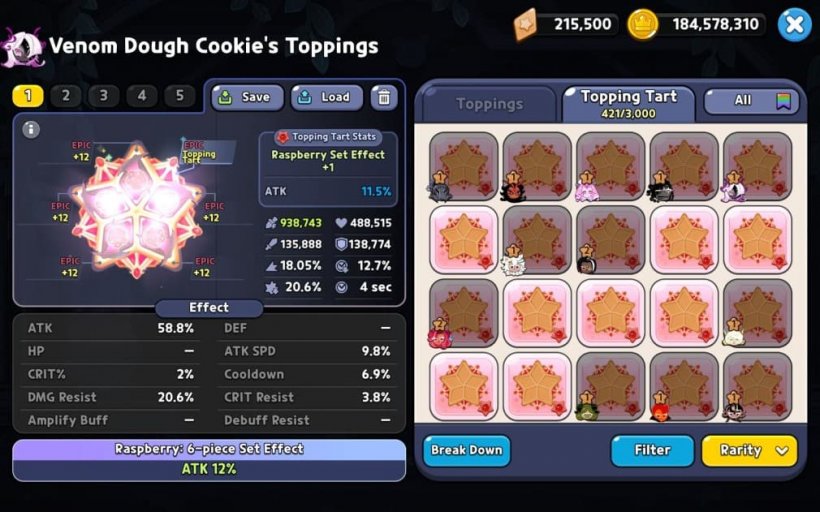 full resonant raspberry toppings for venom dough cookie