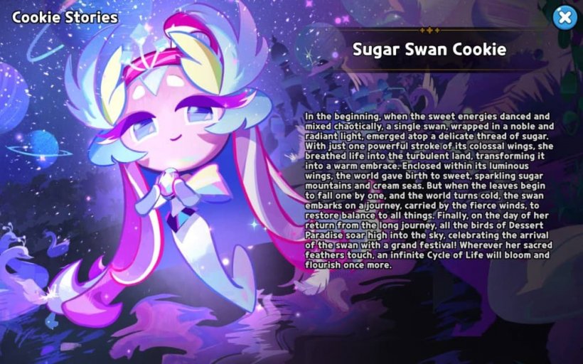 story of sugar swan cookie in crk