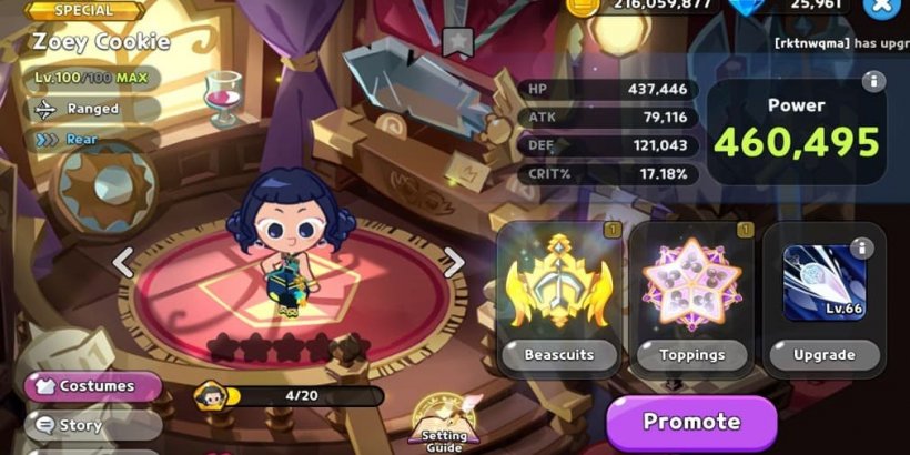 Cookie Run Kingdom: Zoey Cookie Toppings and Beascuits guide (KPop Demon Hunters)