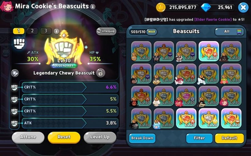 best beascuit for mira cookie in cookie run kingdom