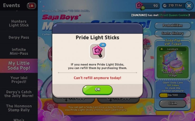 pride light sticks currency in crk