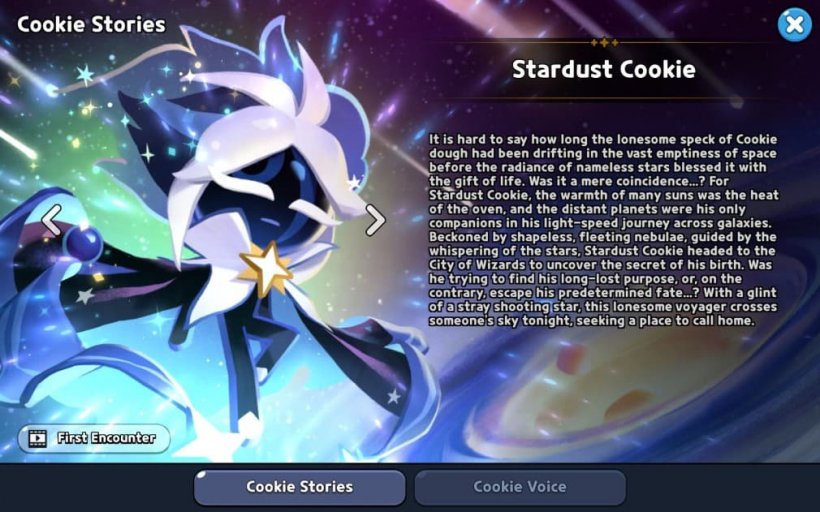 story of stardust cookie in crk