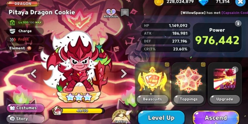 Cookie Run Kingdom: Pitaya Dragon Cookie Toppings and Beascuits guide