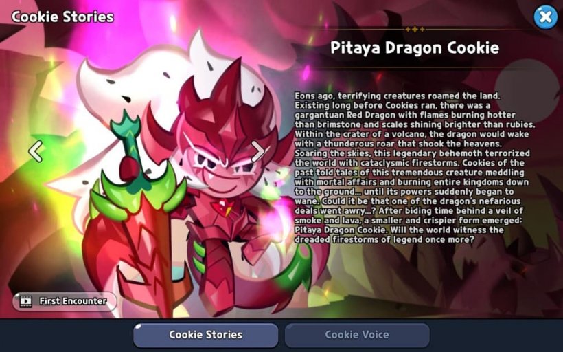 story of pitaya dragon cookie in crk